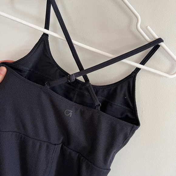 Gap Fit Athletic Navy Ribbed Wide Leg Jumpsuit Sz XSmall for Yoga or Loungewear - Picture 5 of 8